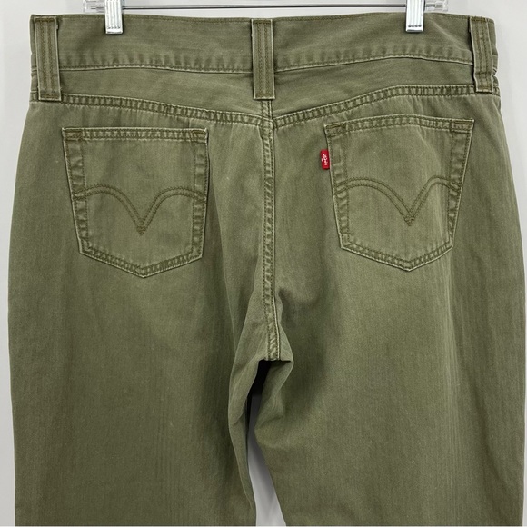 Women’s Levi’s Green Cotton Twill Pant 16 Long - Picture 4 of 8